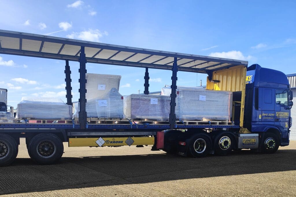 Furnell Transport driver dropping off at Antwerp