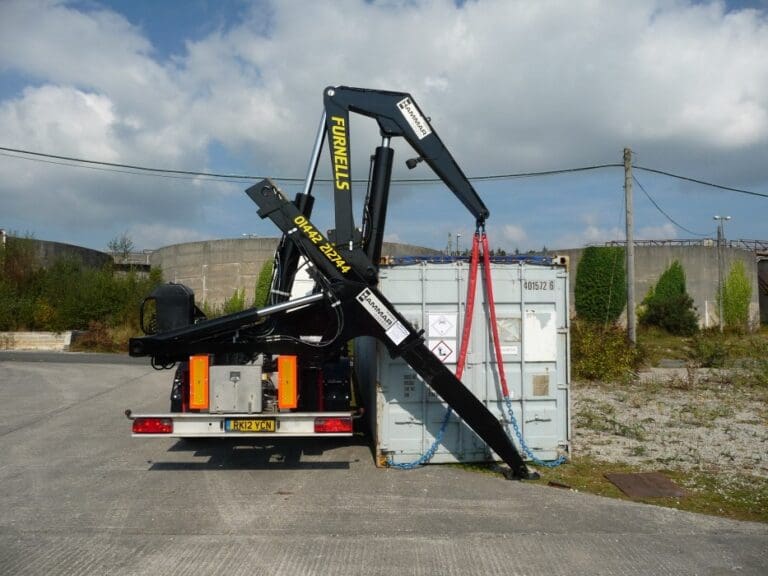 Hammar side loader ISO container radioactive material transport logistics