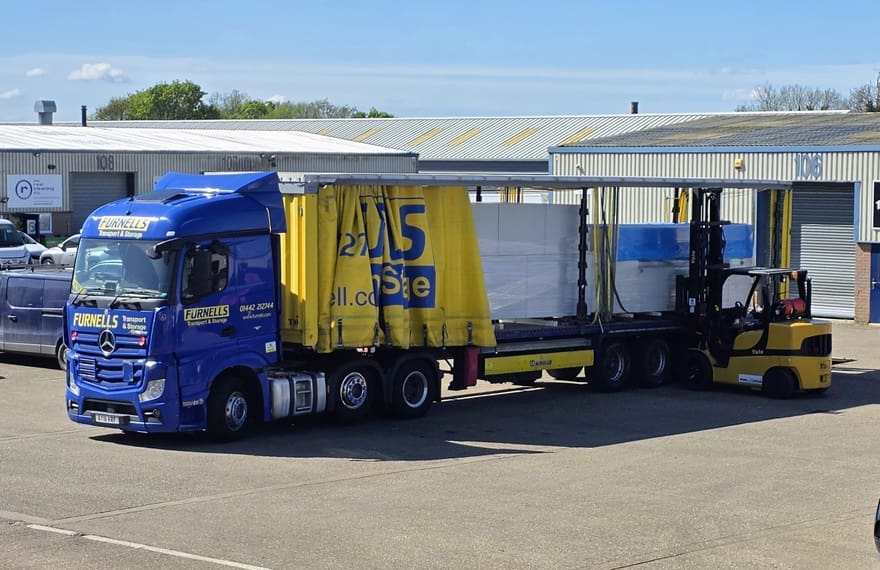 Unloading for Marlowe Digital at Wellingborough Furnells
